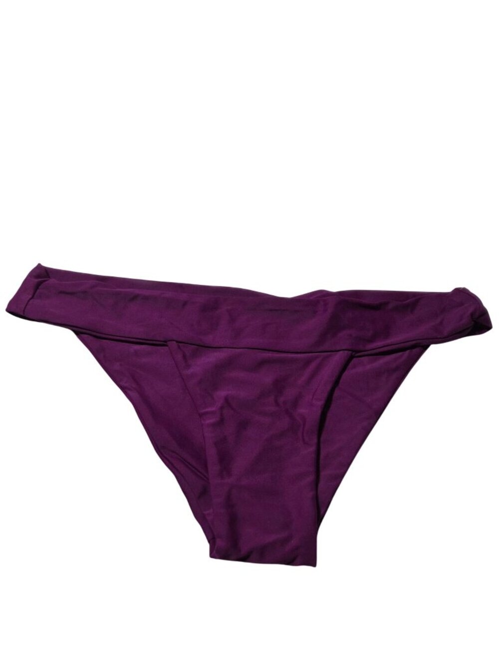 Tori Praver Purple Bikini Bottoms Size XL Foldover Waistband Swimwear Swimsuit